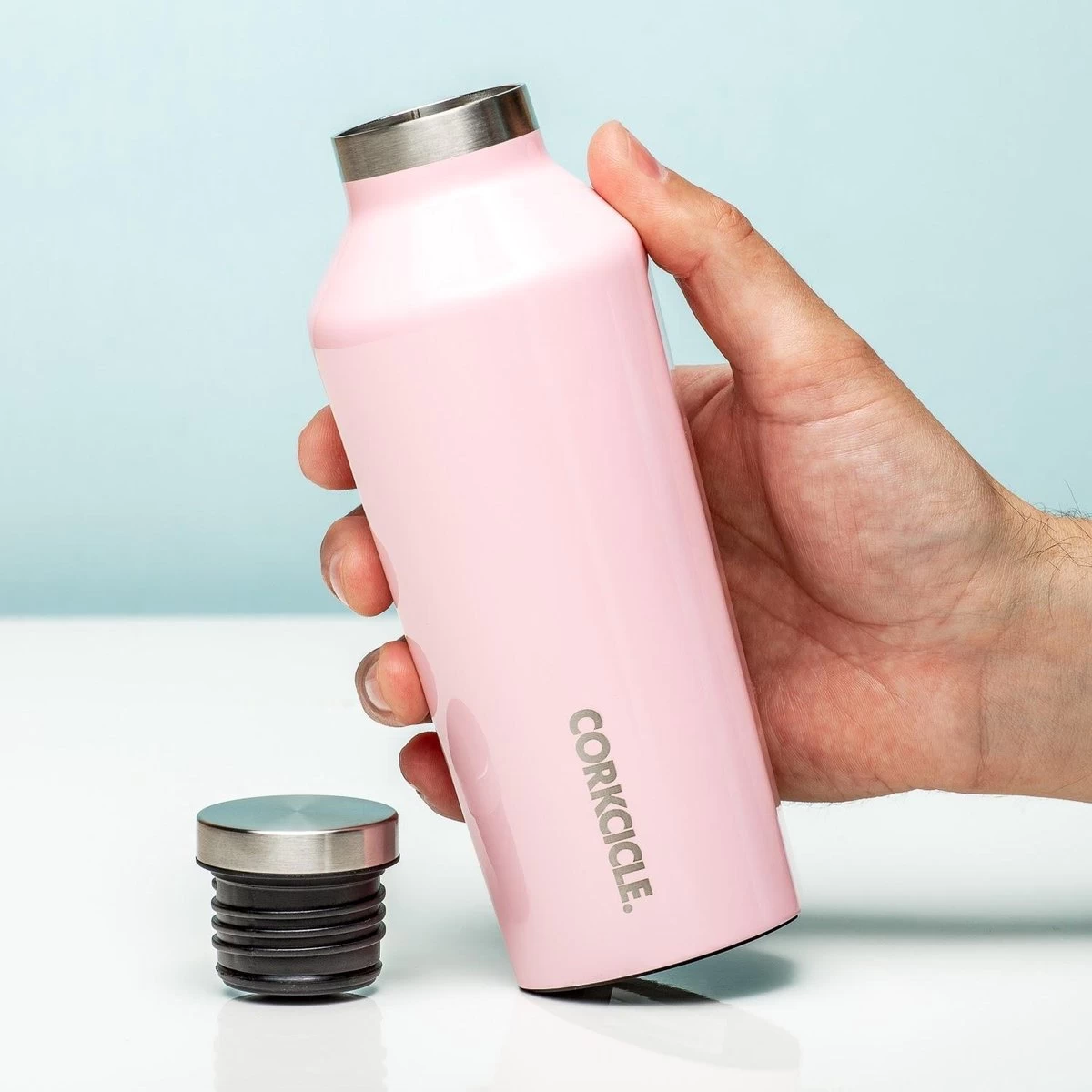 Corkcicle Canteen - Bouteille Thermos Rose Clair 270 Ml Quartz Rose - 3 Couches - Acier Inoxydable Acier Inoxydable 4 Corkcicle Canteen - Bouteille Thermos Rose Clair 270 Ml Quartz Rose - 3 Couches - Acier Inoxydable Acier Inoxydable – Image 2
