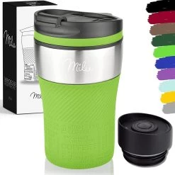 Tasse Isotherme Milu - 210 Ml 100% étanche - Tasse Isotherme, Tasse à Café à Emporter, Gobelet En Acier Inoxydable - Tasse De Voiture Isolation Double Paroi - Mug De Voyage - Mug De Voyage - Vert