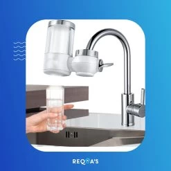Filtre à Eau | Blanc | Filtre De Robinet | Filtre En Céramique | Eau Du Robinet | Adoucisseur D'eau | Purification De L'eau | Filtrez L'eau | Eau Sans Chaux