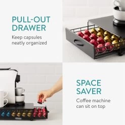 Navaris Porte-capsule Avec Tiroir - Support En Fer Pour Tasses à Café - Convient Aux Tasses Nespresso Vertuo - Tiroir De Rangement Pour 40 Capsules De Café 12 Navaris Porte-capsule Avec Tiroir - Support En Fer Pour Tasses à Café - Convient Aux Tasses Nespresso Vertuo - Tiroir De Rangement Pour 40 Capsules De Café -Dégustation Délicate 1200x1200 216