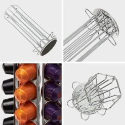 KitchenBrothers Porte-capsule Rotatif - Distributeur De Gobelets Et Support - 42 Capsules - Acier Inoxydable - Argent 16 KitchenBrothers Porte-capsule Rotatif - Distributeur De Gobelets Et Support - 42 Capsules - Acier Inoxydable - Argent -Dégustation Délicate 1200x1200 221