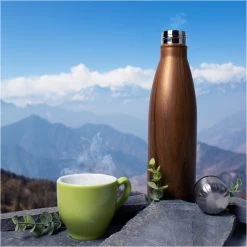Bouteille Thermos étanche Nimma - Thermos En Acier Inoxydable à 2 Couches Pour Thé/café/eau - Bouteille 500 Ml - Marron -Dégustation Délicate 1200x1200 2231