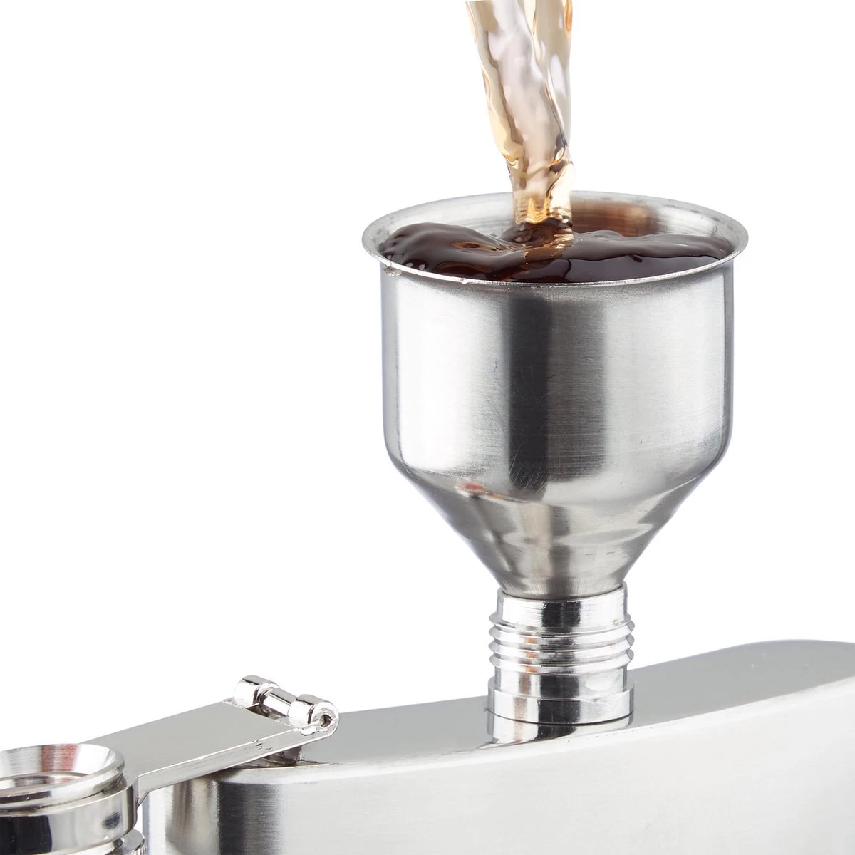 Relaxdays Ensemble De Flacons De Hanche En Acier Inoxydable 7 Pièces - Pinson Plat 200 Ml Avec Entonnoir Et 4 Tasses - Argent 10 Relaxdays Ensemble De Flacons De Hanche En Acier Inoxydable 7 Pièces - Pinson Plat 200 Ml Avec Entonnoir Et 4 Tasses - Argent – Image 8