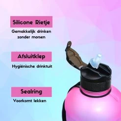 Quality Needz - Bouteille D'eau - Gourde Avec Paille - Poignée Robuste - 2 Litres - Bouteille De Sport - Bouteille D'eau Avec Marquage Du Temps - Bouteille Water - Bouteille D'eau Avec Paille -Dégustation Délicate 1200x1200 2239