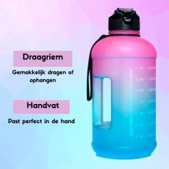 Quality Needz - Bouteille D'eau - Gourde Avec Paille - Poignée Robuste - 2 Litres - Bouteille De Sport - Bouteille D'eau Avec Marquage Du Temps - Bouteille Water - Bouteille D'eau Avec Paille -Dégustation Délicate 1200x1200 2240