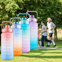 PTTP Motivation Gourde 2 Litres Blauw Violet - Sans BPA - Gourde Avec Paille - Gourde Avec Paille - Grande Gourde - Gourde 2 Litres - Bouteille De Sport - Bouteille De Sport Fitness - Carafe à Eau - Gallon - Bouteille Verseuse - Bouteilles D'eau -Dégustation Délicate 1200x1200 2247