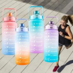 PTTP Motivation Gourde 2 Litres Blauw Violet - Sans BPA - Gourde Avec Paille - Gourde Avec Paille - Grande Gourde - Gourde 2 Litres - Bouteille De Sport - Bouteille De Sport Fitness - Carafe à Eau - Gallon - Bouteille Verseuse - Bouteilles D'eau -Dégustation Délicate 1200x1200 2249