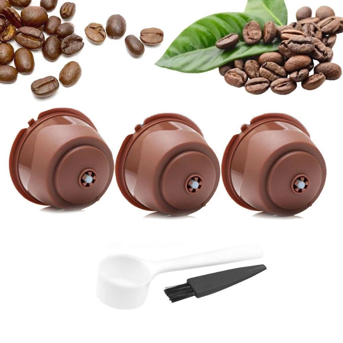 3 X Tasse à Café Réutilisable Dolce Gusto - Café En Capsule - Capsules à Café Rechargeables - Café Réutilisables - Filtre à Brosse Cuillère 7 3 X Tasse à Café Réutilisable Dolce Gusto - Café En Capsule - Capsules à Café Rechargeables - Café Réutilisables - Filtre à Brosse Cuillère – Image 5