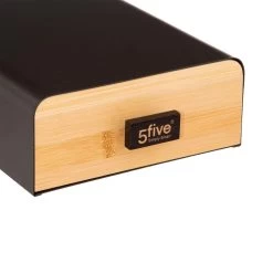 Porte-gobelet à Café Five® En Métal Avec Bambou - Zwart - Compartiments De Tri Et Réglables Et Extensibles - Petit (30 Capsules) -Dégustation Délicate 1200x1200 247