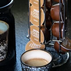 QUVIO Porte-capsules Pour Dolce Gusto - Porte-tasses Pour 18 Tasses De Dolce Gusto - Porte-capsules à Café - Chrome - Porte-café Et Support -Dégustation Délicate 1200x1200 266