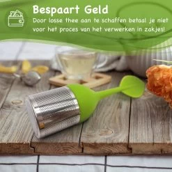 VibeGoods Infuseur à Thee - Passoire à Thee Passe Au Lave-vaisselle - Infuseur à Thee Pour Thee En Vrac Siliconen - Sans BPA - Vert -Dégustation Délicate 1200x1200 282