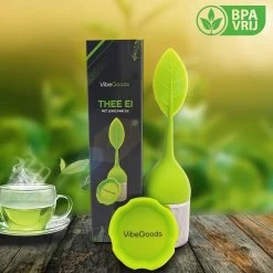 VibeGoods Infuseur à Thee - Passoire à Thee Passe Au Lave-vaisselle - Infuseur à Thee Pour Thee En Vrac Siliconen - Sans BPA - Vert -Dégustation Délicate 1200x1200 287