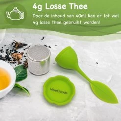 VibeGoods Infuseur à Thee - Passoire à Thee Passe Au Lave-vaisselle - Infuseur à Thee Pour Thee En Vrac Siliconen - Sans BPA - Vert -Dégustation Délicate 1200x1200 290