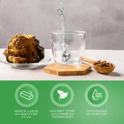 Passoire à Thé Avec Poignée Incluant Lekplaatje - Set De 3 - Boule à Thee Pour Le Thé En Vrac - Boule à Thee -Dégustation Délicate 1200x1200 293