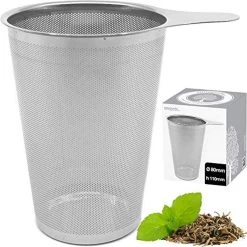 Filtre à Thé Amapodo Pour Thé En Vrac - Filtre à Thé Grand - Passoire à Thé - Passoire à Thé Fine Pour Théière - Filtre à Thé Fin En Acier Inoxydable, Maille Fine, Sans Plastique, Réutilisable