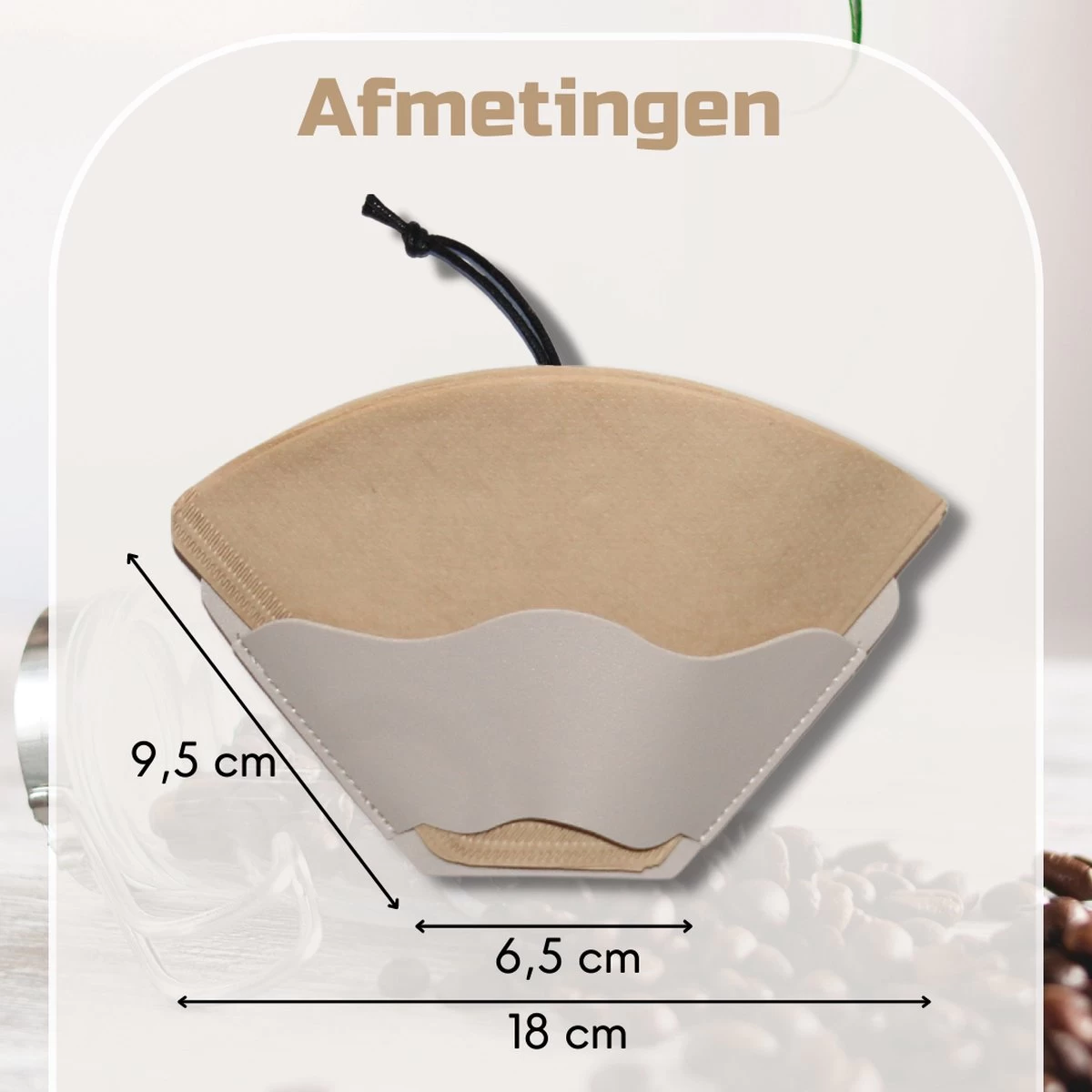 Porte-filtre à Café Keufens | Crème - Porte-filtre à Café - Convient à Tout Filtre à Café - 75 Filtres - Porte-filtre à Café Mural - Cuir Artificiel - Porte-filtre à Café 8 Porte-filtre à Café Keufens | Crème - Porte-filtre à Café - Convient à Tout Filtre à Café - 75 Filtres - Porte-filtre à Café Mural - Cuir Artificiel - Porte-filtre à Café – Image 6