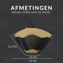 Porte-filtre à Café Keufens | Zwart - Porte-filtre à Café - Convient à Tous Les Filtres à Café - 75 Filtres - Porte-filtre à Café Mural - Cuir Artificiel - Porte-filtre à Café -Dégustation Délicate 1200x1200 344