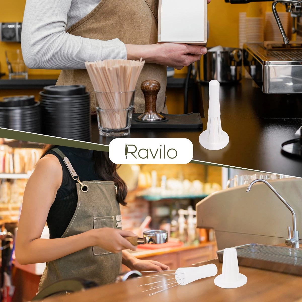 Ravilo® WDT Avec 10 Aiguilles - Wit - Outil De Distribution Espresso - Weiss Distribution Technique - Outil De Distribution WDT - 58 Mm 6 Ravilo® WDT Avec 10 Aiguilles - Wit - Outil De Distribution Espresso - Weiss Distribution Technique - Outil De Distribution WDT - 58 Mm – Image 4