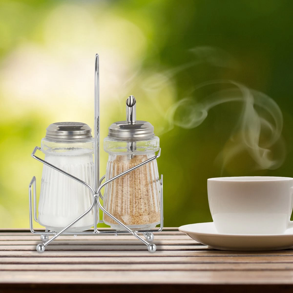 Salière Et Salière Relaxdays - Avec Support - Salière - Distributeur De Sucre - Verre 8 Salière Et Salière Relaxdays - Avec Support - Salière - Distributeur De Sucre - Verre – Image 6