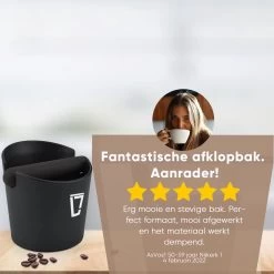 Knockbox Leonomics - Knockbox - Knockbox - Café - Espresso - Durable - Antidérapant - Matériau écologique - Zwart -Dégustation Délicate 1200x1200 421