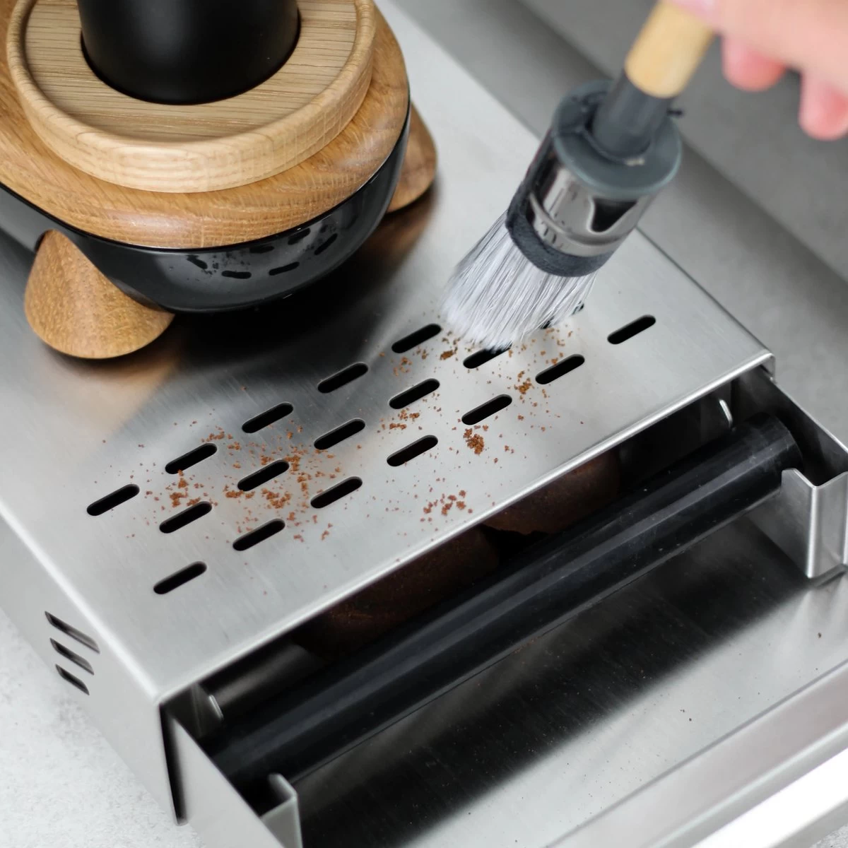 Mini Plateau à Tasses - Argent - Acier Inoxydable - 25cm X 18cm X 8cm - Batteur à Café 4 Mini Plateau à Tasses - Argent - Acier Inoxydable - 25cm X 18cm X 8cm - Batteur à Café – Image 2