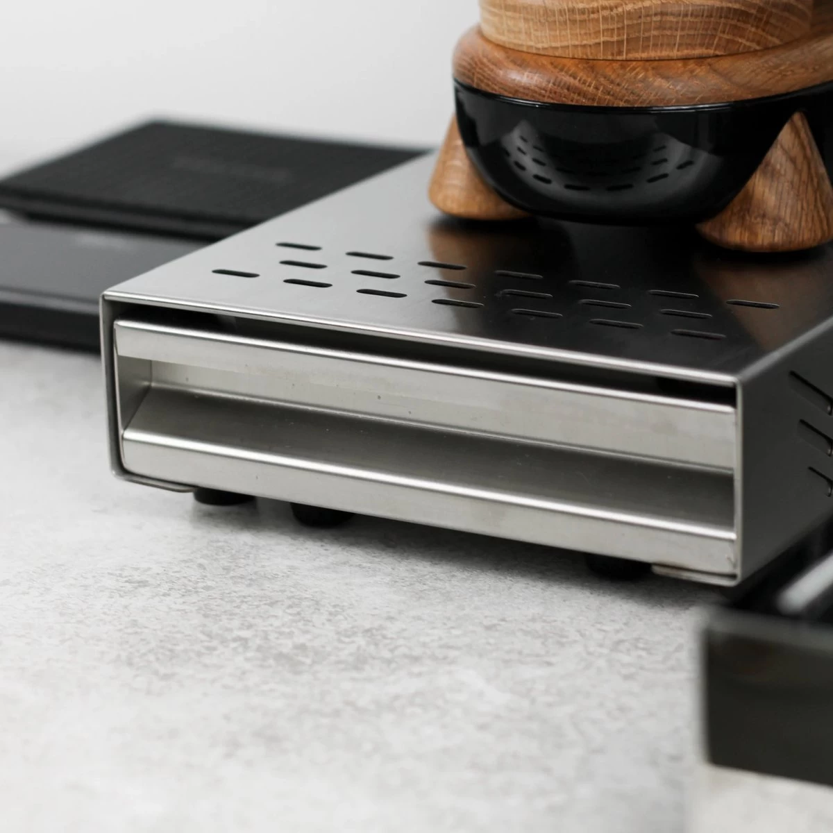 Mini Plateau à Tasses - Argent - Acier Inoxydable - 25cm X 18cm X 8cm - Batteur à Café 6 Mini Plateau à Tasses - Argent - Acier Inoxydable - 25cm X 18cm X 8cm - Batteur à Café – Image 4