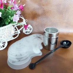 Cappuccino / Cacao Spreader Set - Cappuccino / Cacao Template - Réutilisable Barista Set - 16 Pièces 16 Cappuccino / Cacao Spreader Set - Cappuccino / Cacao Template - Réutilisable Barista Set - 16 Pièces -Dégustation Délicate 1200x1200 462