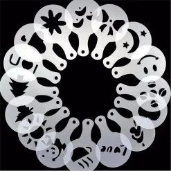 Cappuccino / Cacao Spreader Set - Cappuccino / Cacao Template - Réutilisable Barista Set - 16 Pièces 19 Cappuccino / Cacao Spreader Set - Cappuccino / Cacao Template - Réutilisable Barista Set - 16 Pièces -Dégustation Délicate 1200x1200 465