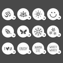 Pochoir Café QBIX - Modèle Cappuccino - Ensemble De Pochoirs Barista Réutilisable - Modèles Cacao - 12 Pièces - Yoga, Nature Et Bonnes Vibrations 10 Pochoir Café QBIX - Modèle Cappuccino - Ensemble De Pochoirs Barista Réutilisable - Modèles Cacao - 12 Pièces - Yoga, Nature Et Bonnes Vibrations -Dégustation Délicate 1200x1200 468