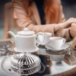 Passoire à Thé En Forme Coquille Y Compris Plaque Goutte à Goutte - Set De 3 Pièces - Oeuf De Thee Pour Le Thé En Vrac - Filtre à Thé Pour Le Thé En Vrac - Boule à Thee -Dégustation Délicate 1200x1200 53