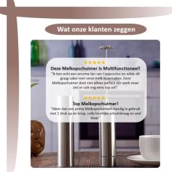 Mousseur à Lait électrique - Mousseur à Lait Manuel - Mousseur à Lait - Mousseur - Sans Fil - Acier Inoxydable - Argent -Dégustation Délicate 1200x1200 536