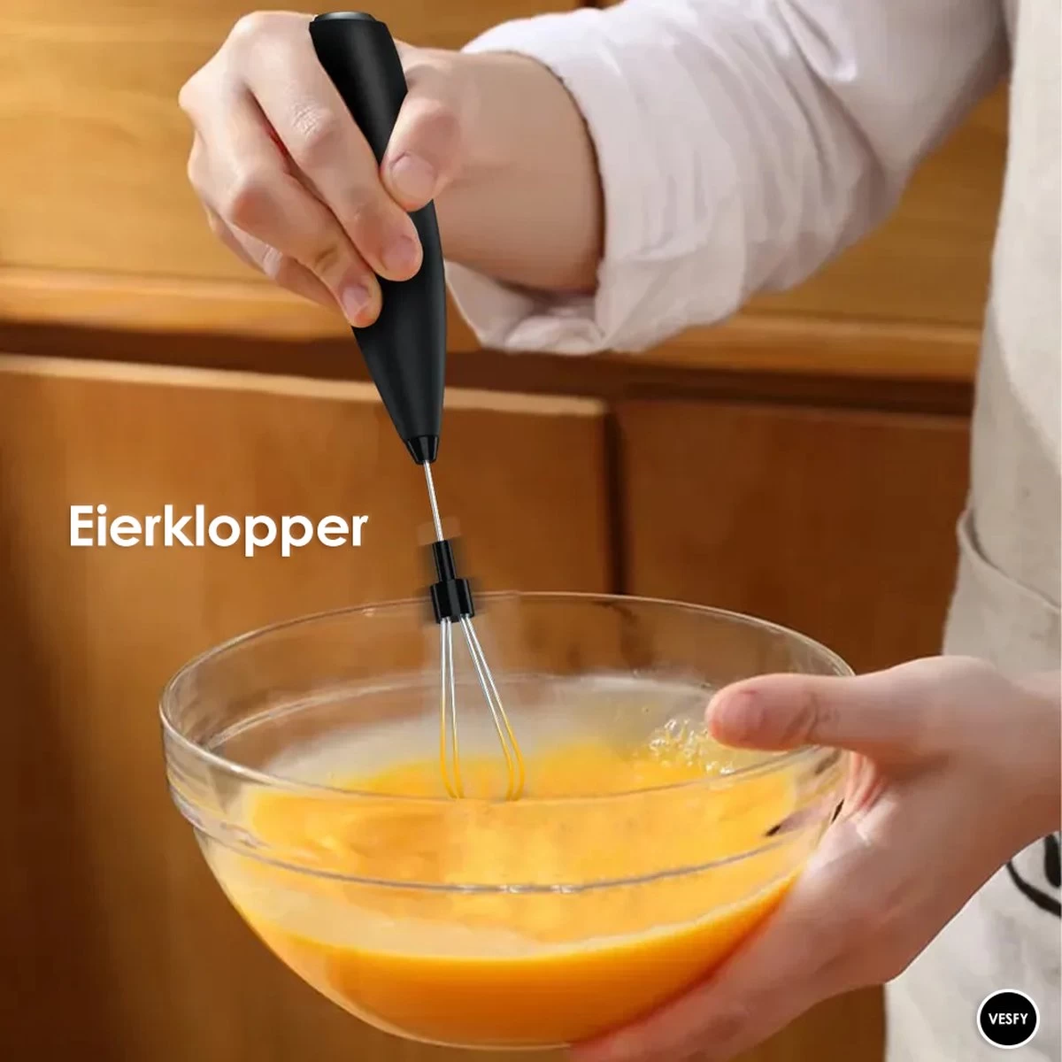 Mousseur à Lait Et Batteur à œufs VESFY Kitchen 2 En 1 Avec Support - Incl. Batteries - Mousseur à Lait Manuel - Mousseur à Lait électrique 5 Mousseur à Lait Et Batteur à œufs VESFY Kitchen 2 En 1 Avec Support - Incl. Batteries - Mousseur à Lait Manuel - Mousseur à Lait électrique – Image 3