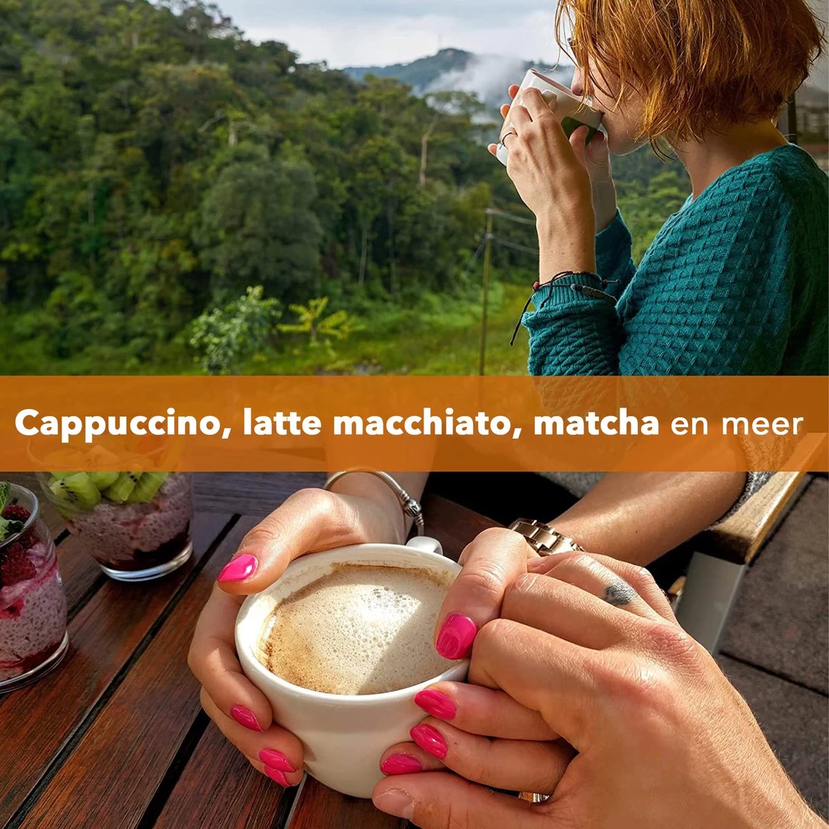 DOWO® - Mousseur à Lait électrique Coffee - Électrique - Manuel - Mousseur à Lait Manuel - Piles Incluses - Mousseur à Lait - Zwart - Acier Inoxydable - Électrique 6 DOWO® - Mousseur à Lait électrique Coffee - Électrique - Manuel - Mousseur à Lait Manuel - Piles Incluses - Mousseur à Lait - Zwart - Acier Inoxydable - Électrique – Image 4