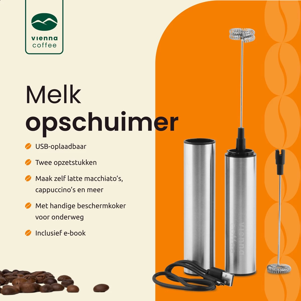 GrandLux électrique Rechargeable Via USB - Mousseur à Lait - 3 Vitesses - 2 Accessoires - Mousseur à Lait électrique - Zwart - Durable 4 GrandLux électrique Rechargeable Via USB - Mousseur à Lait - 3 Vitesses - 2 Accessoires - Mousseur à Lait électrique - Zwart - Durable – Image 2