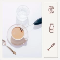 Mousseur à Lait Orange85 - Electrique - Manuel - Zwart - 3,5x2,7x22,4cm - Acier -Dégustation Délicate 1200x1200 570