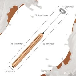 Mousseur à Lait Pour Une Mousse De Lait Parfaite - Mousseur à Lait électrique - Mousseur à Lait En Acier Inoxydable - Mousseur à Lait Manuel EarKings Rose Goud -Dégustation Délicate 1200x1200 574
