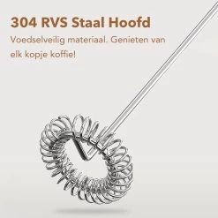 DOWO® - Mousseur à Lait électrique - Mousseur à Lait Manuel - Piles Incluses - Mousseur à Lait - Mousseur à Lait - Zwart & Argent - Acier Inoxydable -Dégustation Délicate 1200x1200 600