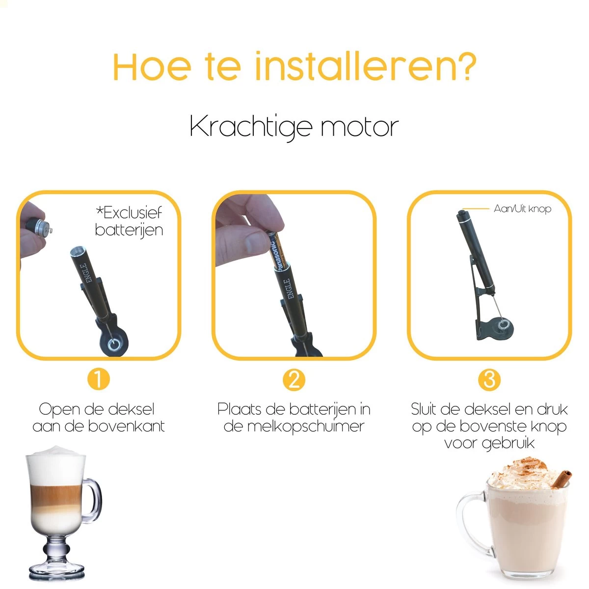 Manuel Du Mousseur à Lait Engle + Standard - Mousseur à Lait électrique Sur Piles - Mousseur à Lait 6 Manuel Du Mousseur à Lait Engle + Standard - Mousseur à Lait électrique Sur Piles - Mousseur à Lait – Image 4