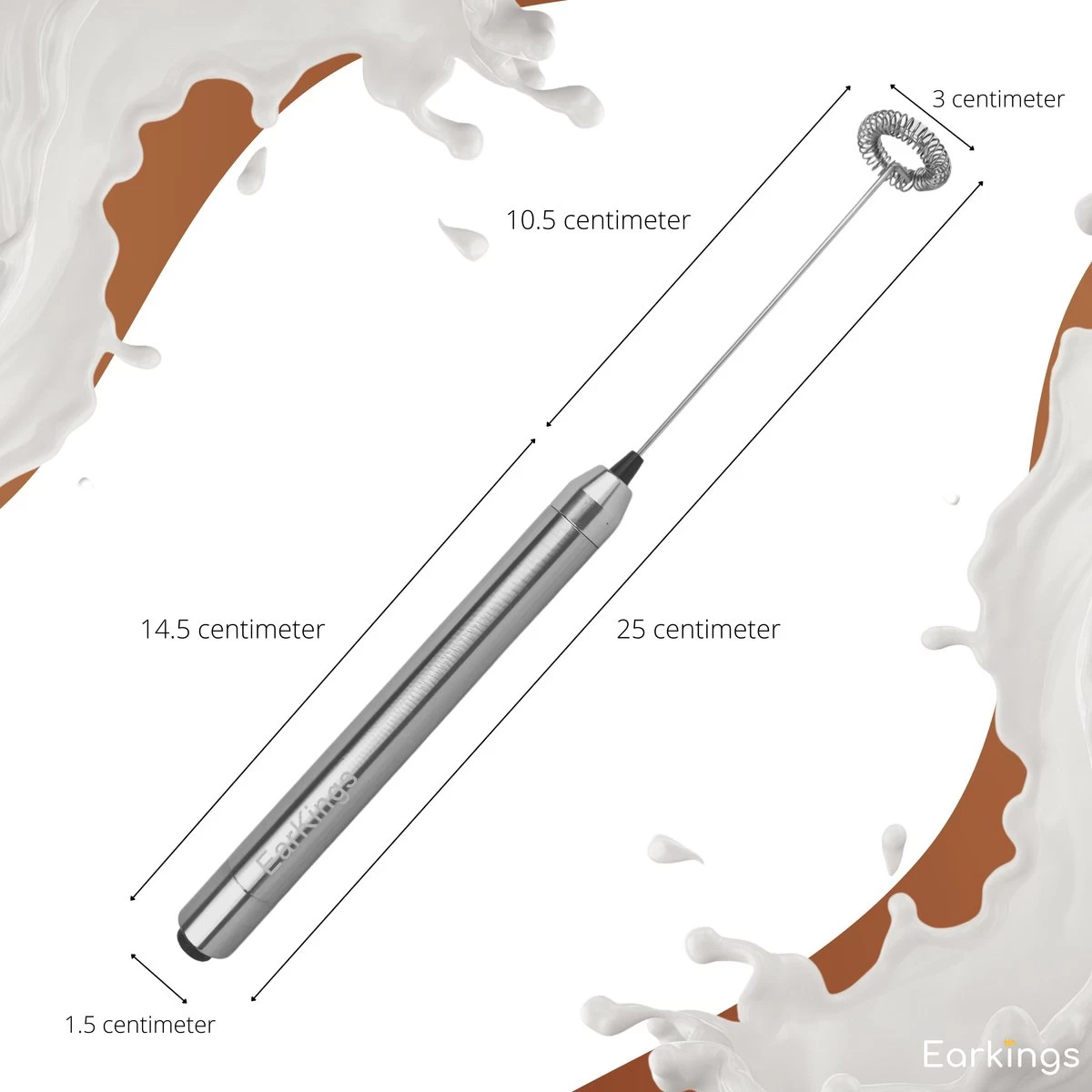Mousseur à Lait Pour Café Perfect Moussé Au Lait - Mousseur à Lait électrique - Mousseur à Lait En Acier Inoxydable - EarKings à Lait Manuel EarKings 10 Mousseur à Lait Pour Café Perfect Moussé Au Lait - Mousseur à Lait électrique - Mousseur à Lait En Acier Inoxydable - EarKings à Lait Manuel EarKings – Image 8