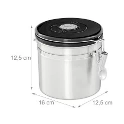 Récipient De Stockage Relaxdays Café - Boîte à Café - Hermétique - Récipient à Café - Argent - Métal Petit 12 Récipient De Stockage Relaxdays Café - Boîte à Café - Hermétique - Récipient à Café - Argent - Métal Petit -Dégustation Délicate 1200x1200 652