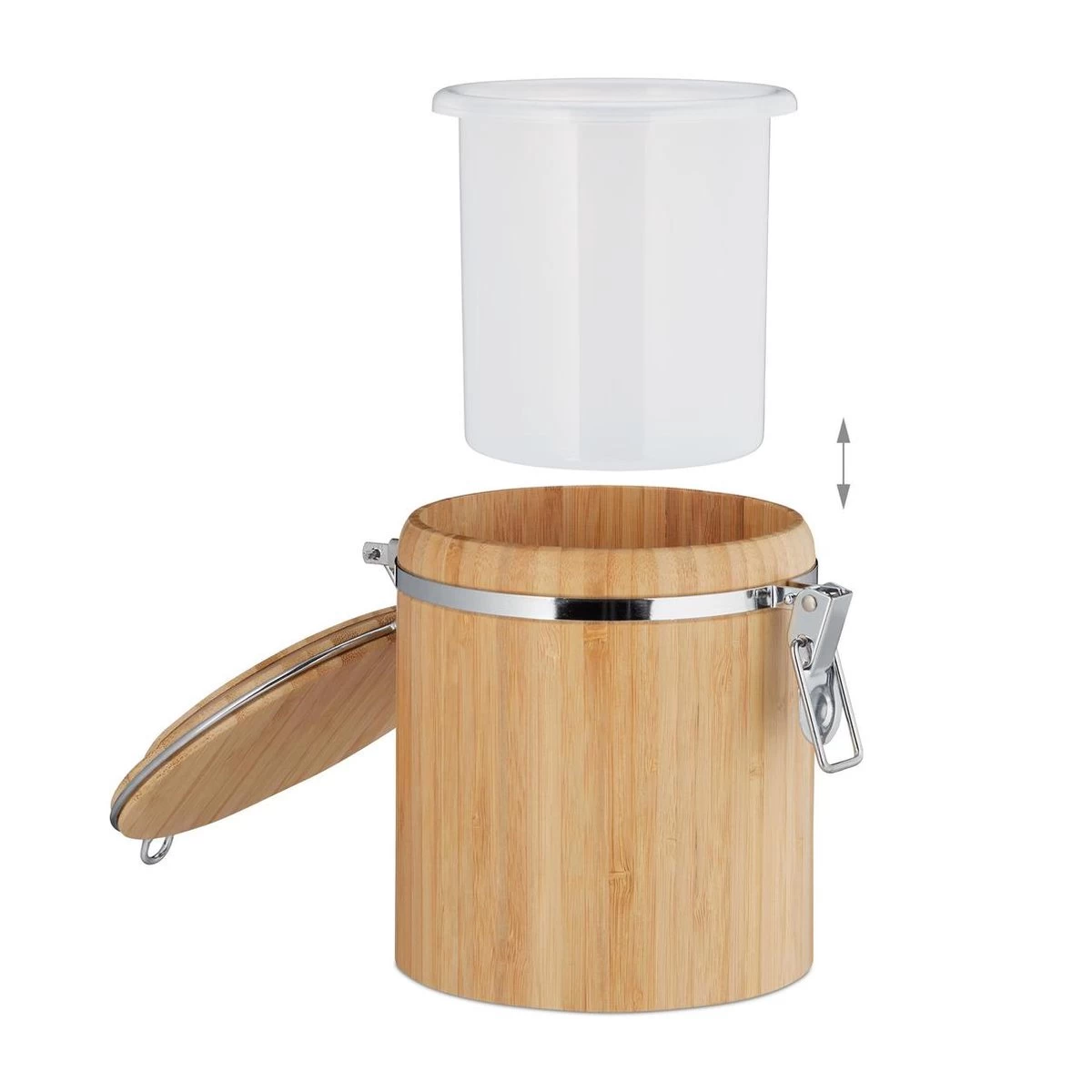 Boîte à Café Relaxdays Bambou - Boîte De Rangement - Hermétique - Fermeture à Clip - Avec Couvercle 10 Boîte à Café Relaxdays Bambou - Boîte De Rangement - Hermétique - Fermeture à Clip - Avec Couvercle – Image 8