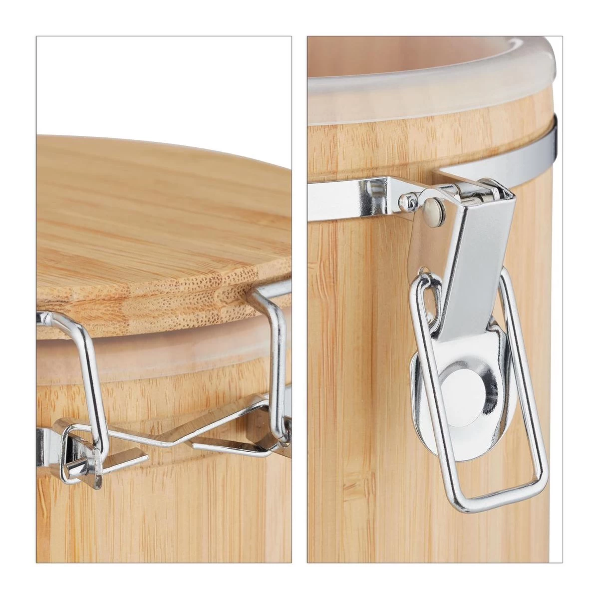 Boîte à Café Relaxdays Bambou - Boîte De Rangement - Hermétique - Fermeture à Clip - Avec Couvercle 11 Boîte à Café Relaxdays Bambou - Boîte De Rangement - Hermétique - Fermeture à Clip - Avec Couvercle – Image 9