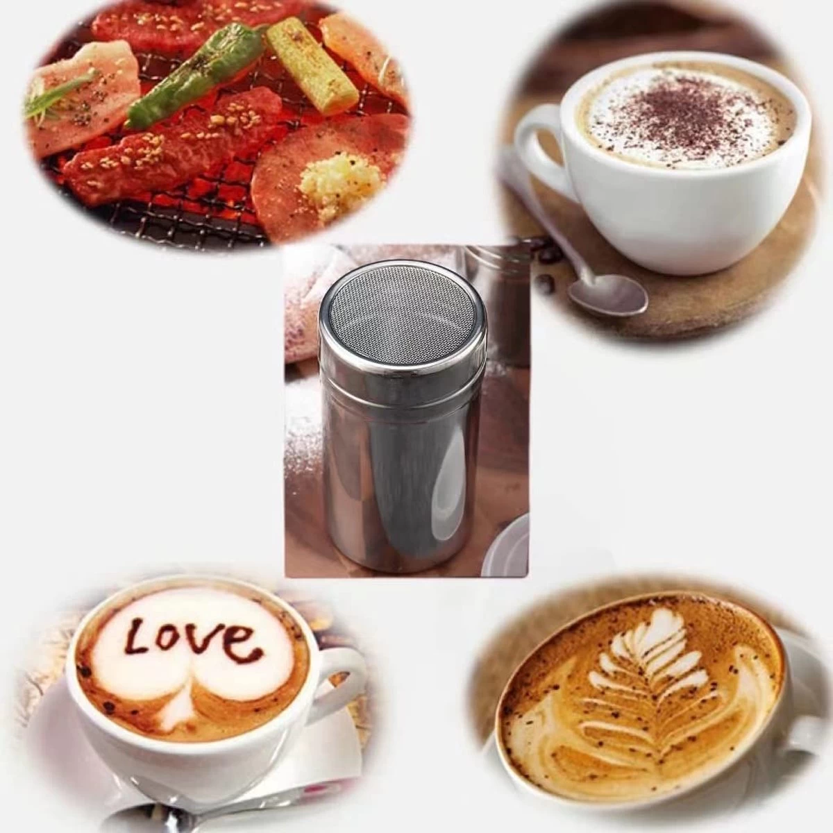 1 Pièce Saupoudreuse à Sucre Glace En Acier Inoxydable Pour Chocolat(s) 6 1 Pièce Saupoudreuse à Sucre Glace En Acier Inoxydable Pour Chocolat(s) – Image 4