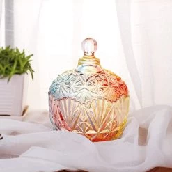 Danmu Art 1 Pièce Bocal à Bonbons En Cristal Coloré Avec Couvercle Bocal De Rangement En Verre à Bonbons Décoration De Bocal En Verre, 750 Ml 9 Danmu Art 1 Pièce Bocal à Bonbons En Cristal Coloré Avec Couvercle Bocal De Rangement En Verre à Bonbons Décoration De Bocal En Verre, 750 Ml -Dégustation Délicate 1200x1200 689