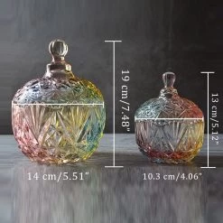Danmu Art 1 Pièce Bocal à Bonbons En Cristal Coloré Avec Couvercle Bocal De Rangement En Verre à Bonbons Décoration De Bocal En Verre, 750 Ml 10 Danmu Art 1 Pièce Bocal à Bonbons En Cristal Coloré Avec Couvercle Bocal De Rangement En Verre à Bonbons Décoration De Bocal En Verre, 750 Ml -Dégustation Délicate 1200x1200 690