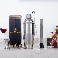 Set Cocktail Silver Premium – Set Cocktail 7 Pièces Top Class – Shaker 750ml – Coffret Luxe -Dégustation Délicate 1200x1200 699