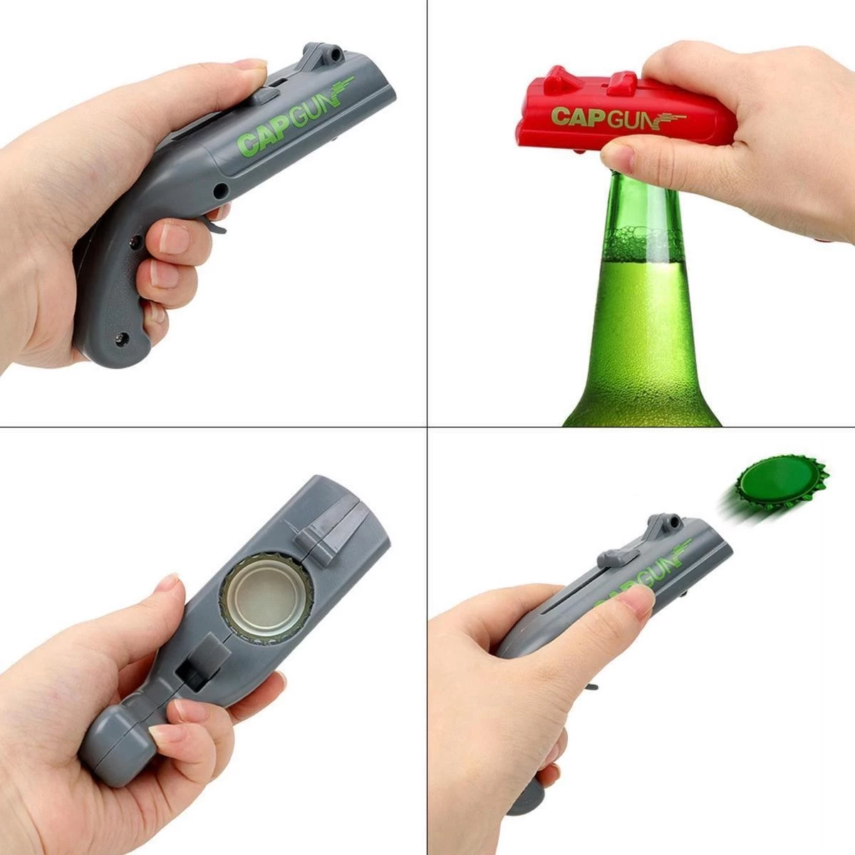Beer Cap Shooter - Cap Shooter - Ouvre- Bière - Ouvre-bouteille - Cadeau Uniek - Cadeau De Bières - Cap Gun - Couleur Rouge 6 Beer Cap Shooter - Cap Shooter - Ouvre- Bière - Ouvre-bouteille - Cadeau Uniek - Cadeau De Bières - Cap Gun - Couleur Rouge – Image 4