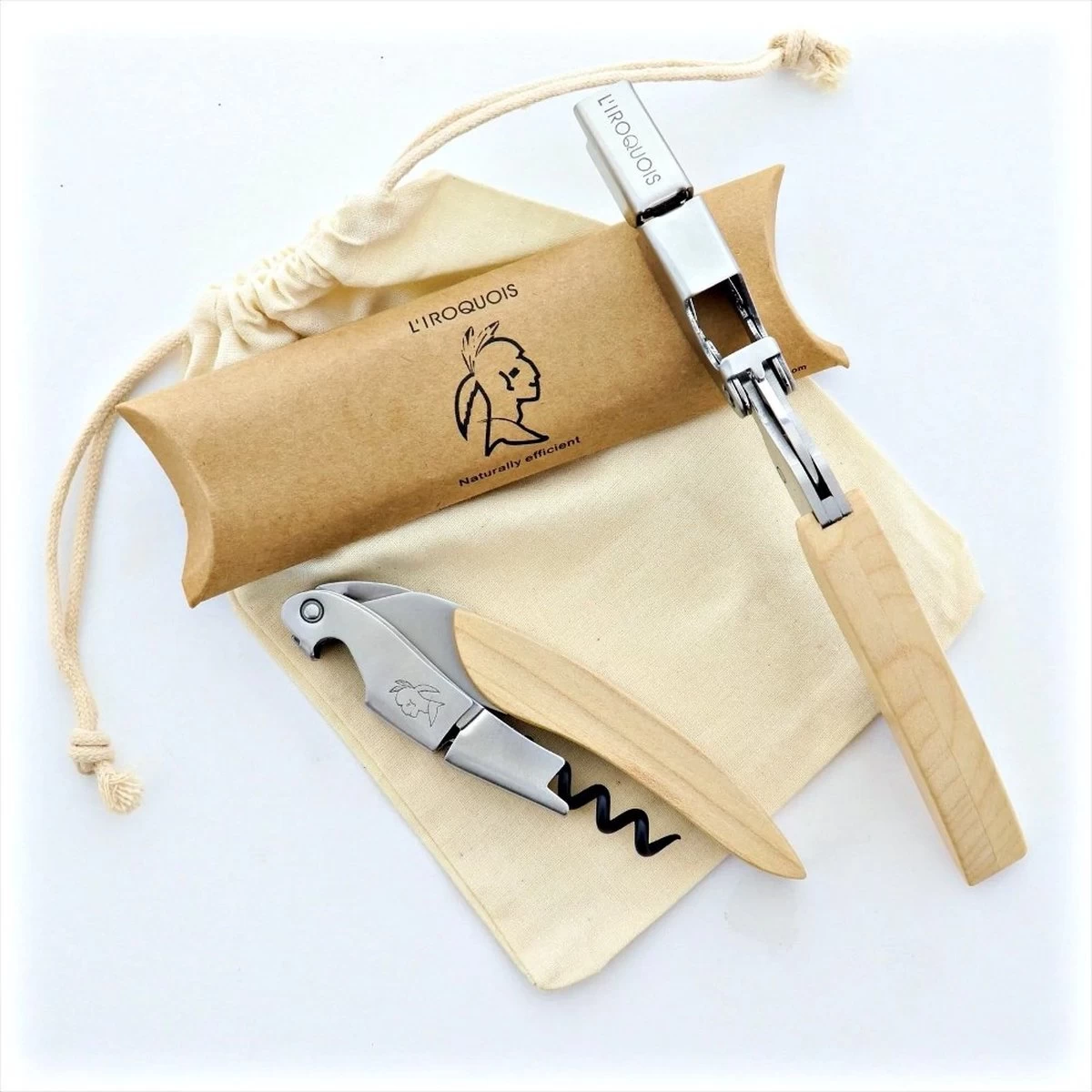 LIGNE W - IROQUOIS - COUTEAU SOMMELIER OUVRE BOUTEILLE DE LUXE FINITION BOIS NATUREL 3 LIGNE W - IROQUOIS - COUTEAU SOMMELIER OUVRE BOUTEILLE DE LUXE FINITION BOIS NATUREL