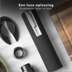 Tire-bouchon électrique Cheqo® - Set Ouvre-bouteille - 21x5cm - Set Vin - Pompe à Vin Sous Vide - Coupe-capsule - Ouvre-bouteille De Vin - Adaptateur Inclus - Titre Par Défaut -Dégustation Délicate 1200x1200 814