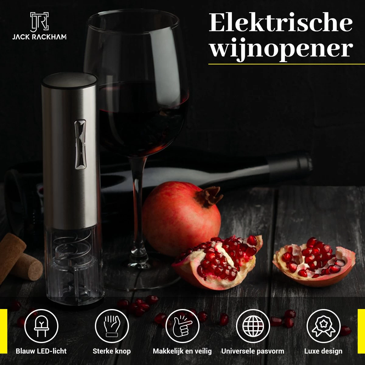 Tire-Bouchon Electrique Ouvre Vin - Ouvre Bouteille - Design Luxe - Avec Coupe-capsule - Coffret Cadeau Homme Et Femme - Jack Rackham 9 Tire-Bouchon Electrique Ouvre Vin - Ouvre Bouteille - Design Luxe - Avec Coupe-capsule - Coffret Cadeau Homme Et Femme - Jack Rackham – Image 7